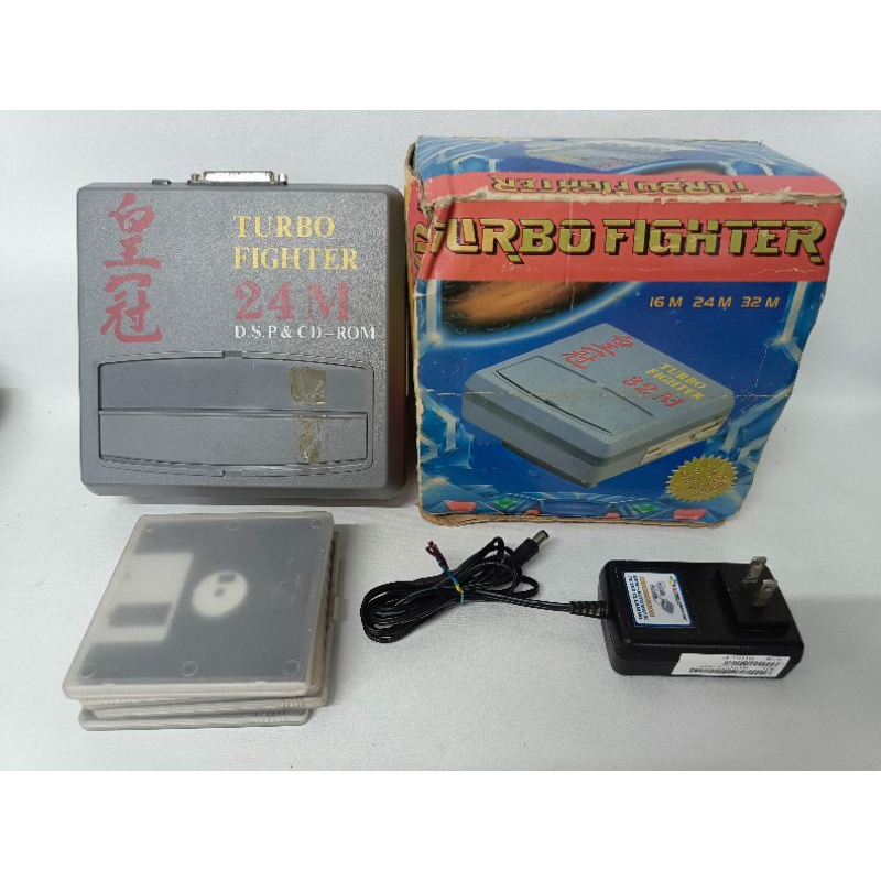 หัวโปร SFC Turbo Fighter งานกล่อง พร้อมแผ่สดิสเกมสุ่มให้ 20 เกม ดังๆคัดเกมดีๆ