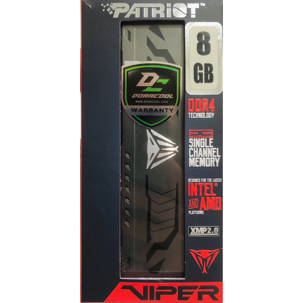 RAM (แรม) 8GB DDR4(3200) PATRIOT VIPER STEEL มือสอง ประกัน LT