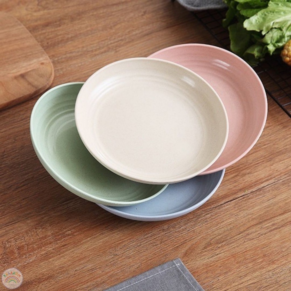 จาน จานก้นลึก ถ้วย ขนาด20cm จานข้าวฟางข้าวสาลี เป็นได้ทั้งจานและถ้วยไปในตัว สามารถนำเข้าไมโครเวฟได้ ปลอดภัย ปลอดสาร - รูปที่ 6