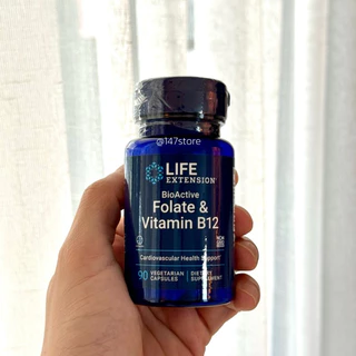 [แท้100%] Life Extension BioActive Folate & Vitamin B12 | โฟเลต + วิตามินบี12 | บำรุงเลือด สมอง หัวใจ เส้นประสาท | USA