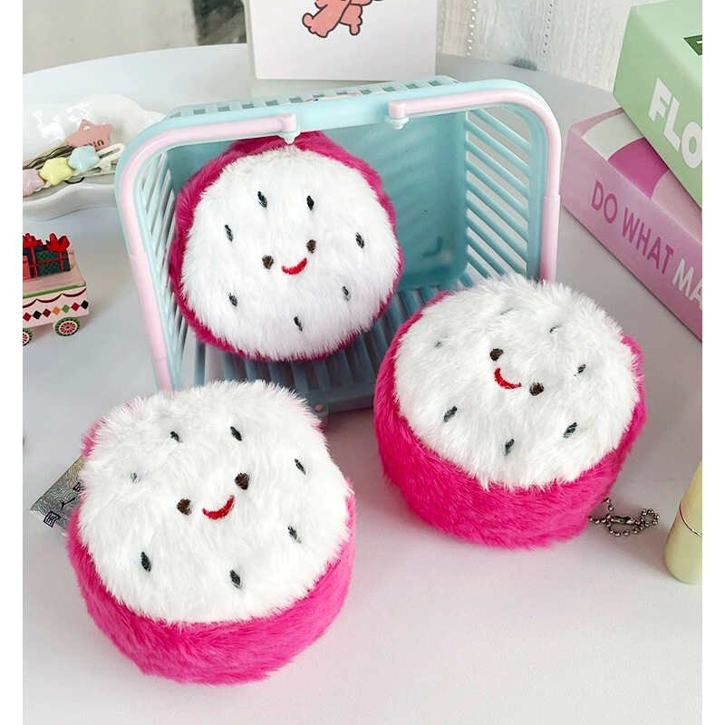พร้อมส่ง🏝️ กระเป๋า dragon fruit แก้วมังกร น่ารักมาก ลายผลไม้ กระเป๋าใส่เหรียญ หูฟัง แอร์พอด เครื่องสำอางค์ กุญแจ 04053
