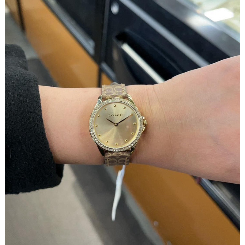 Coach Women's 14503218 Astor Brown Leather Watch