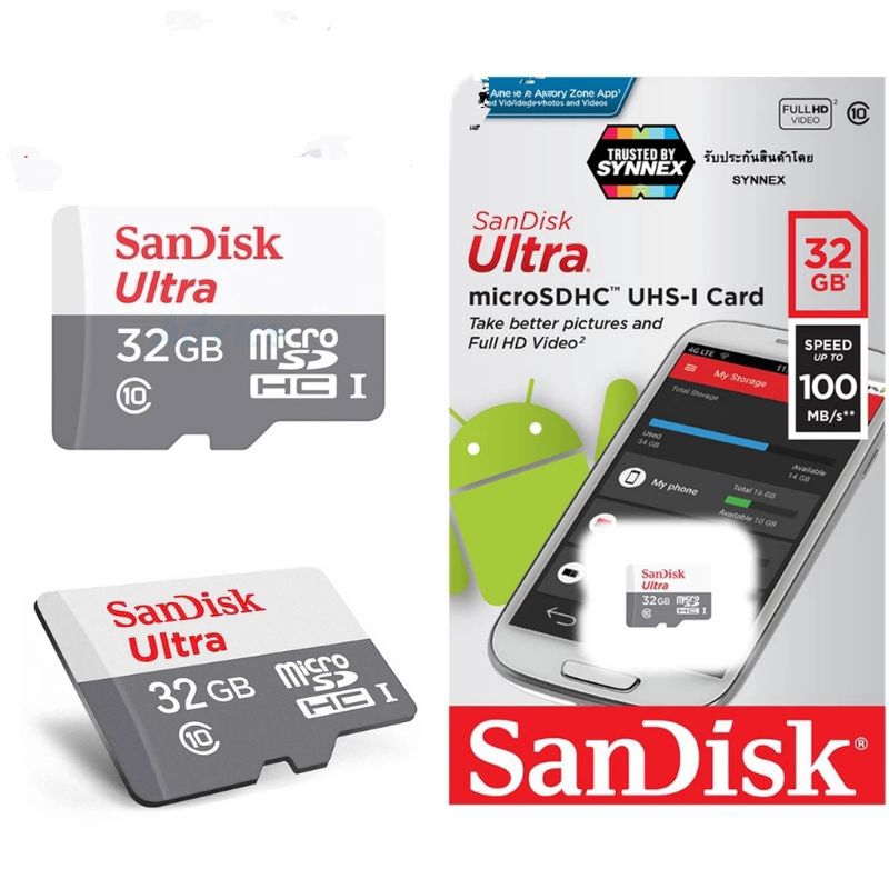 แท้100%SanDisk SD Card เมมโมรี่การ์ด32GB Class 10
