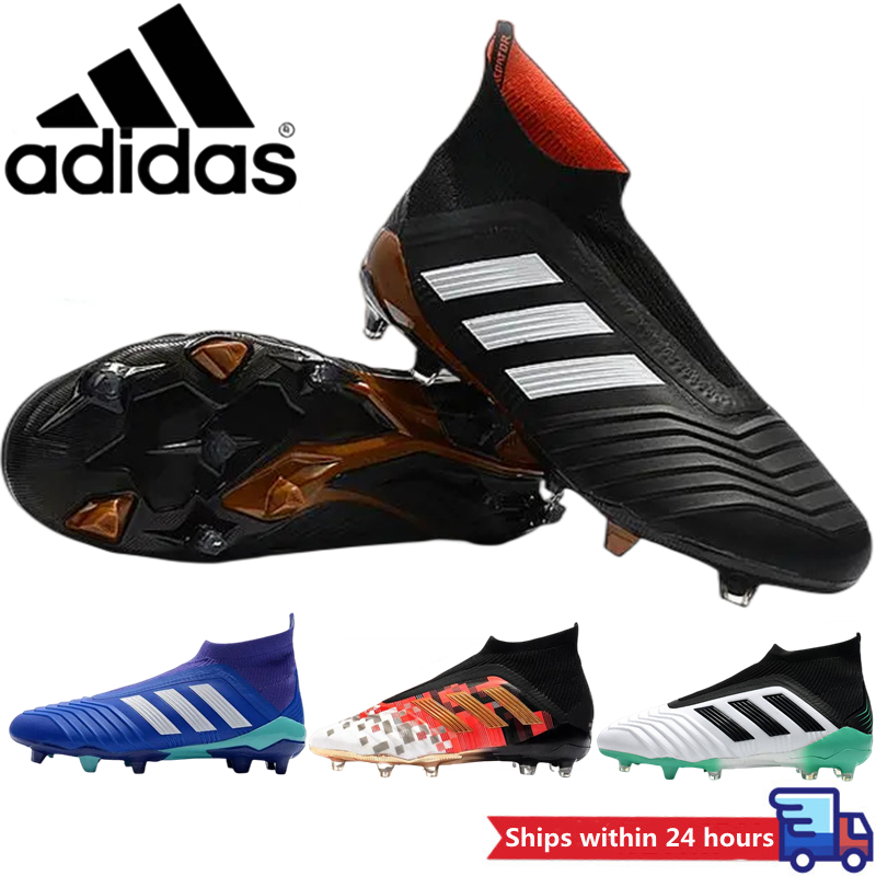 【บางกอกสปอต】Adidas_Predator 18+x Pogba FG รองเท้าฟุตบอลคุณภาพสูง รองเท้าฟุตบอลชายกันลื่น รองเท้าวิ่งกีฬาน้ำหนักเบาและยืด