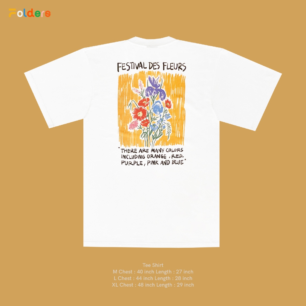 Hidden Folder (Festival Des Fleurs : Tee Shirt) เสื้อยืด Folders UNISEX เสื้อหน้าร้อน คอกลม เนื้อนุ่