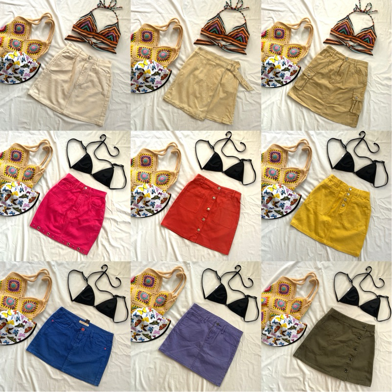 🇯🇵(โพสต์ 3/6)กระโปรงยีนส์สั้นมือสอง งานน่ารัก งานสายฝอ งานy2k พร้อมจ่ายค่อยกดสั่งซื้อนะคะ