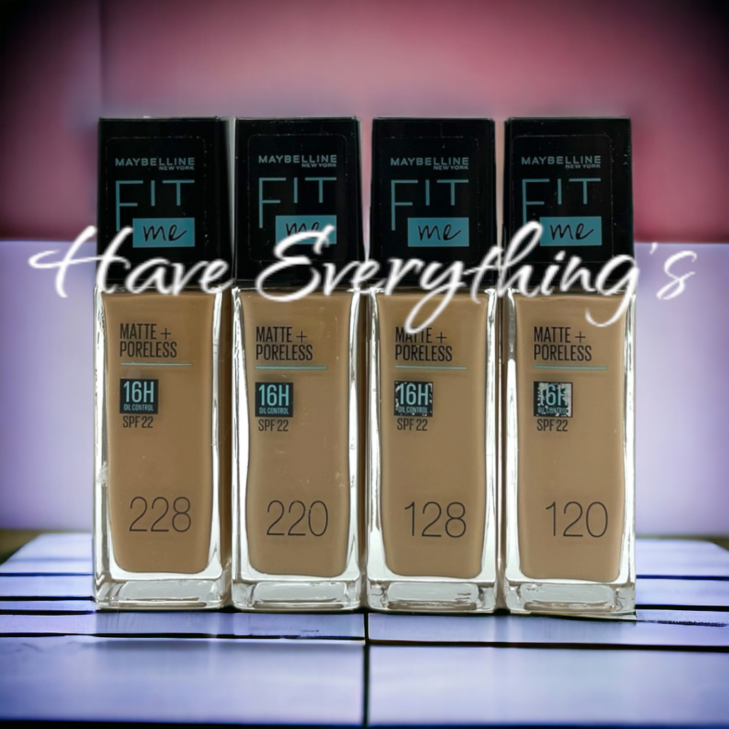 Maybelline Fit Me Matte & Poreless Foundation รองพื้นคุมมันพร้อมกันแดด 30 มล. 16Hr.