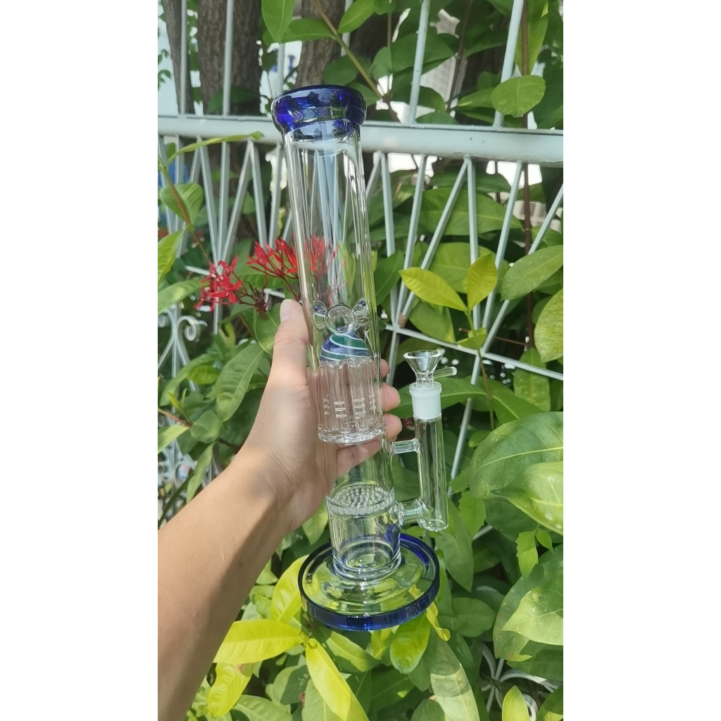 ถูกที่สุด！บ้องแก้ว 35CM สกรีนสวย พร้อมส่งจากไทย ขนาดใหญ่ คัพสายเขียว หลอดวิทยาศาสตร์ โจ๋ข้อต่อน่าสะสม 14MM