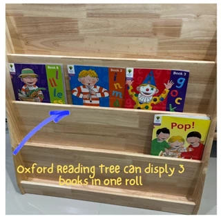 (Heaviest!) Montessori ชั้นวางหนังสือเด็ก ไม้จริงทั้งชิ้น 4 Tier / Kids Bookshelf Solid Thailand Rubber Wood 4 Tier