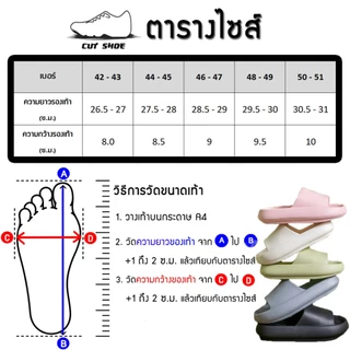 รองเท้าแตะผู้ชาย แบบสวม ไซส์ใหญ่ เบอร์ 42- 51 เพื่อสุขภาพ (รุ่นนุ่มนิ่มจิ้มขี) ไม่ลื่น ทนทาน โครตใหญ่ ใส่สบาย พร้อมส่ง 🚚