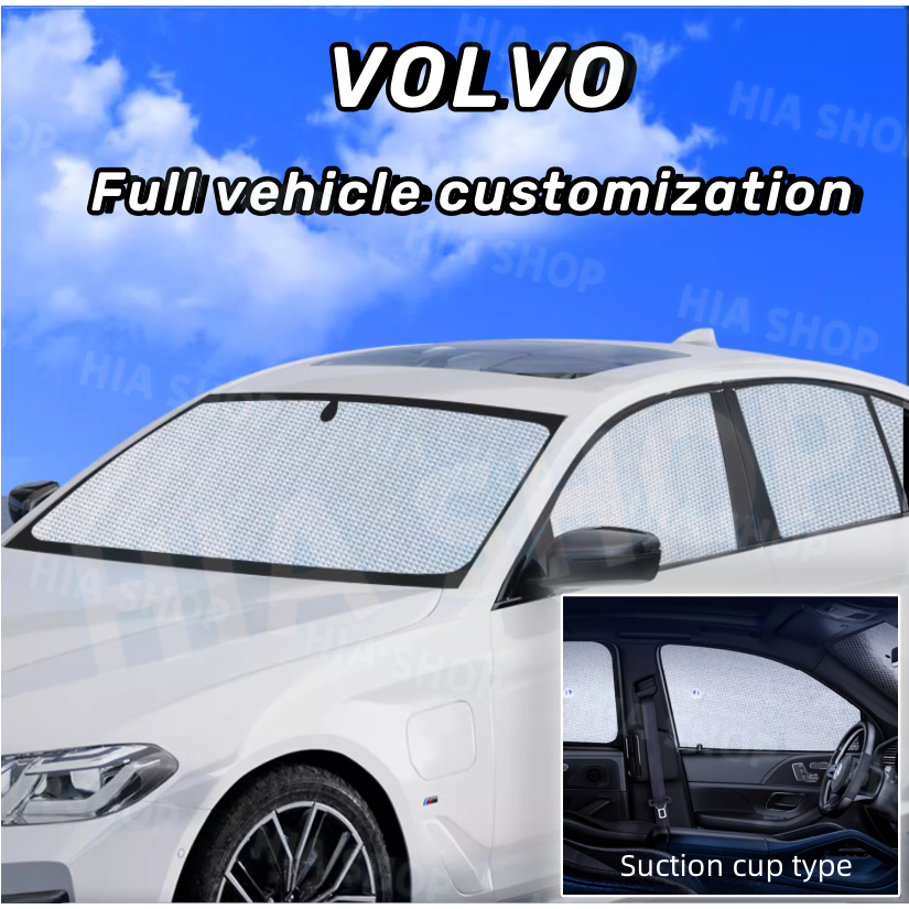 ผ้าม่านรถยนต์ ม่านฉนวนป้องกันแสงแดดสำหรับรถยนต์ ประเภทถ้วยดูด สำหรับ VOLVO XC60 XC40 XC90 V60 S60 S90 V40 S80 940 C40