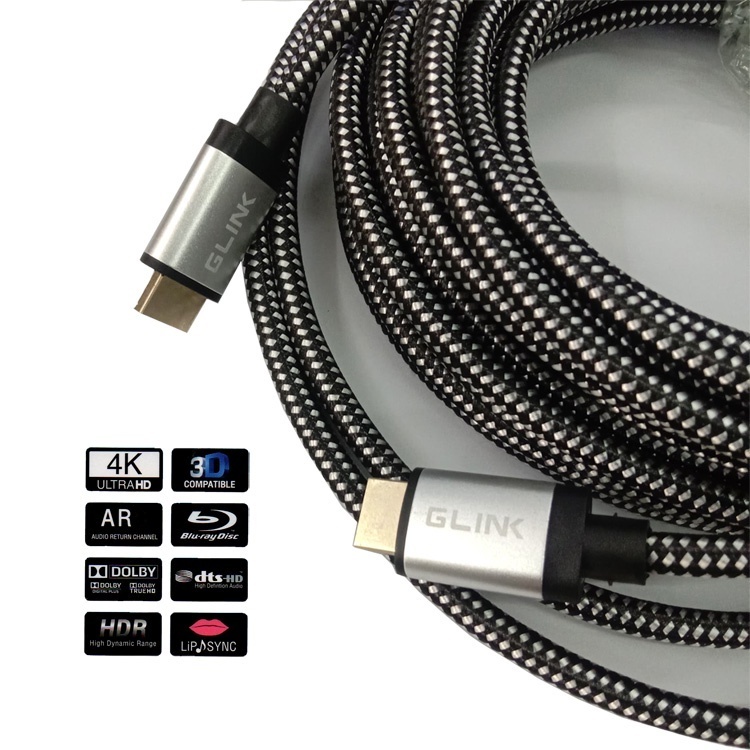 สาย HDMI 4K GLINK 2.0 (GL201) ยาว10M | 15M | 20M Ultra HD Resolution GL-201คุณภาพดี 4K