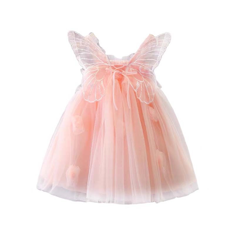 【พร้อมส่ง】ชุดเด็กผู้หญิง สาวตาข่ายชุดเจ้าหญิง สลิงวันเกิดชุดกระโปรงพัฟ เสื้อผ้าเด็กผู้หญิง