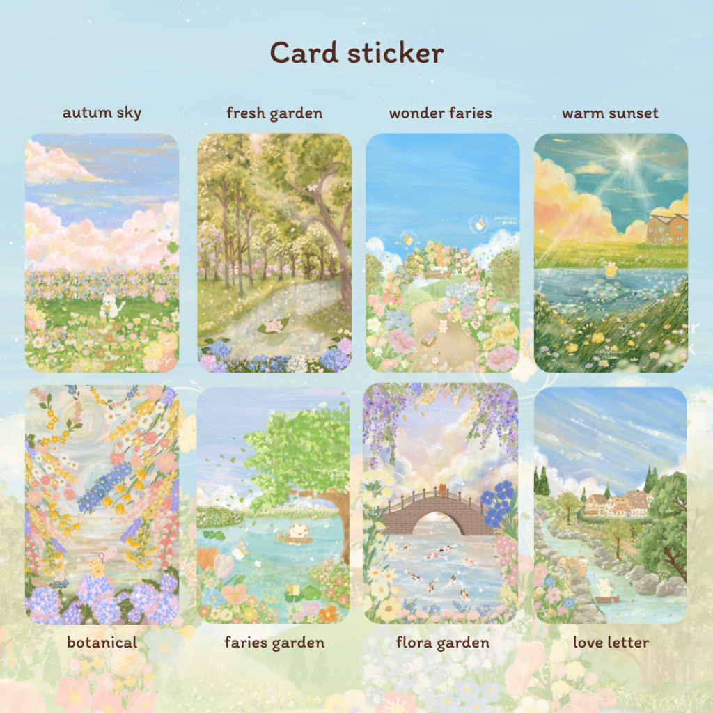 Windflower Card sticker