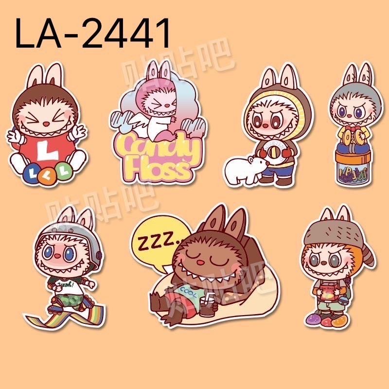 สติกเกอร์  Labububu ลายการ์ตูนน่ารักๆ  สําหรับติดตกแต่งแล็ปท็อป iPad เคสโทรศัพท์ พร้อมส่ง!