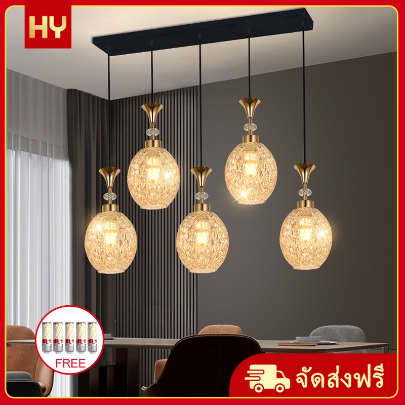 ร้านอาหารอเมริกันยาวโคมระย้าโคมไฟร้านอาหารนอร์ดิกโมเดิร์นบาร์ตกแต่งโคมไฟ