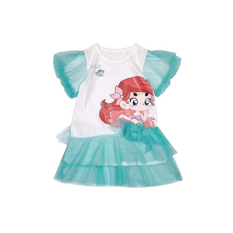 【พร้อมส่ง】เดรสเด็กผู้หญิง ชุดเอลซ่า ชุดนางเงือกเด็กผู้หญิง มินิเดรสเด็กผู้หญิง