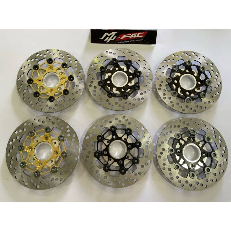 จานแต่ง จานเบรค 220mm.มิเนียมอัลลอย แข็งแรงมากๆ wave125เก่า Off-Set จาน+สเปเซอร์ mufac แท้