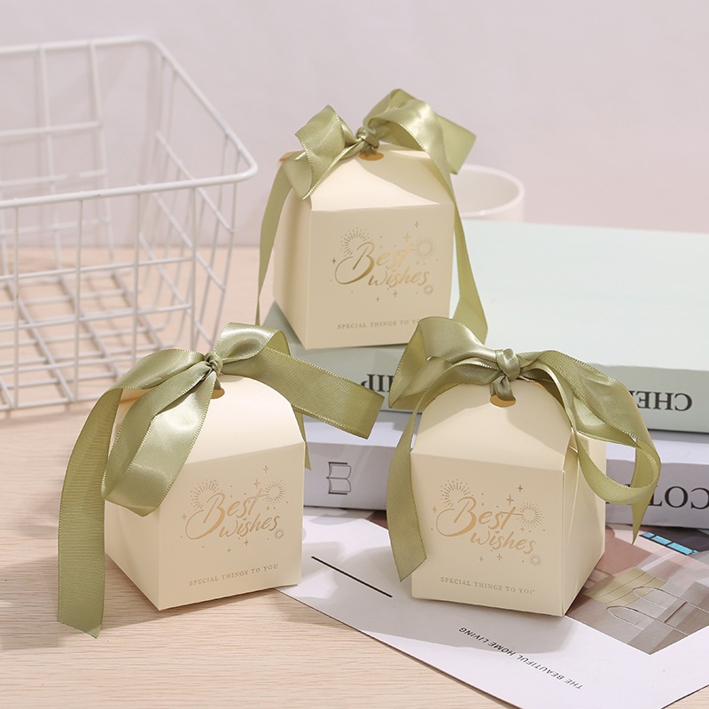 EPA กล่องของขวัญ Best wishes เลือกสีโบว์ได้ สำหรับใส่ของขวัญ ของชำร่วย