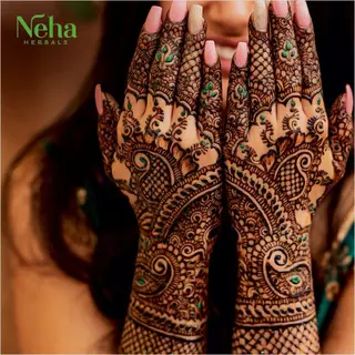 เฮนน่าอินเดียเพ้นท์เล็บมือแขนสไตล์แขกมีฮาล้าล Neha Henna tattoo 25g.