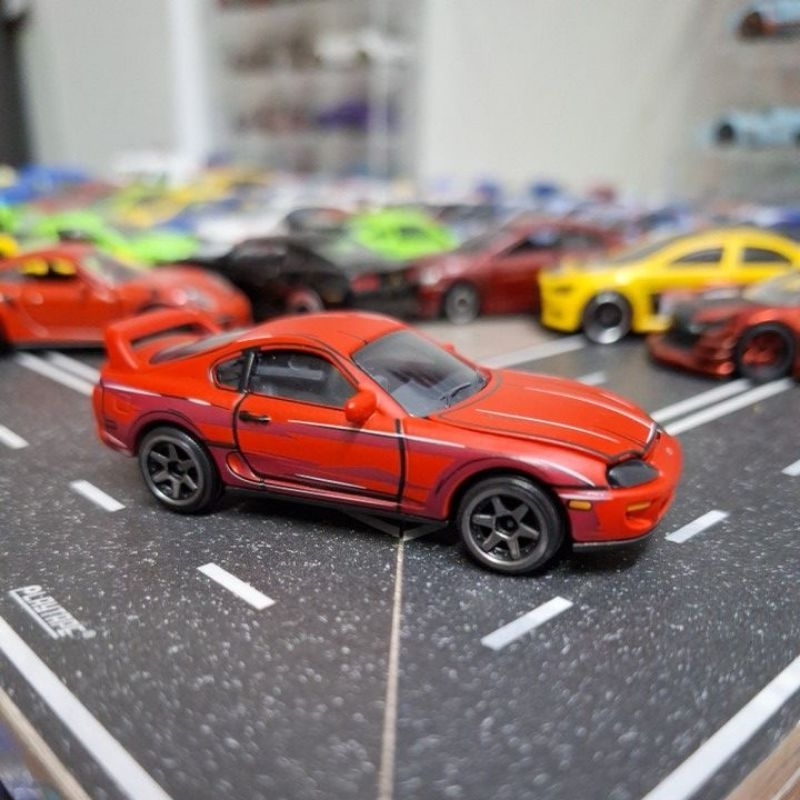 Majorette รถโมเดล TOYOTA Supra JZA80 สีแดงลายขีด ตัวใหม่ นอกแพ็ค