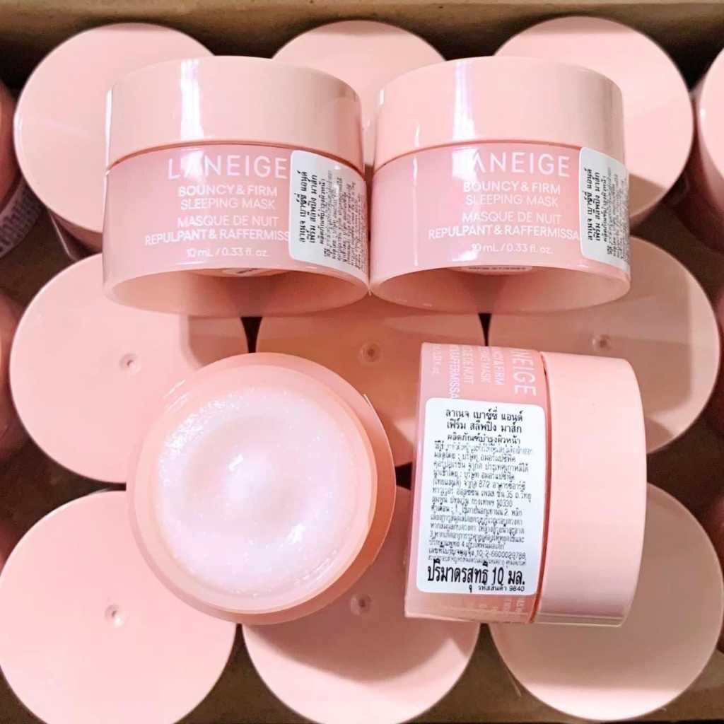 10ml LANEIGE Bouncy & Firm Sleeping Mask 10ml. มาส์กหน้าข้ามคืน ให้ผิวนุ่มเด้ง กระชับ อิ่มน้ำ โกลว์ใส มาสก์ ฟื้นฟูผิว