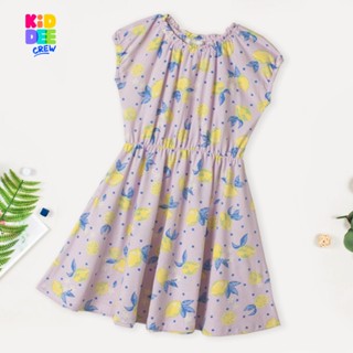 KiddeeCrew ชุดกระโปรงเด็กสีชมพูลายเลม่อน Pink lemon skirt dr…