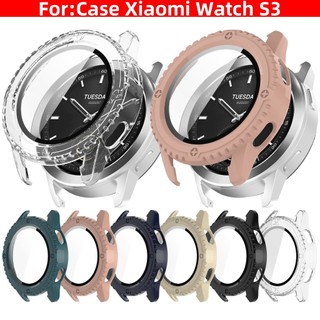 เคสป้องกันหน้าจอ PC XiaoMi Watch S3พร้อมฟิล์มกันรอย แบบเต็มจอ สําหรับ Xiaomi Watch S3