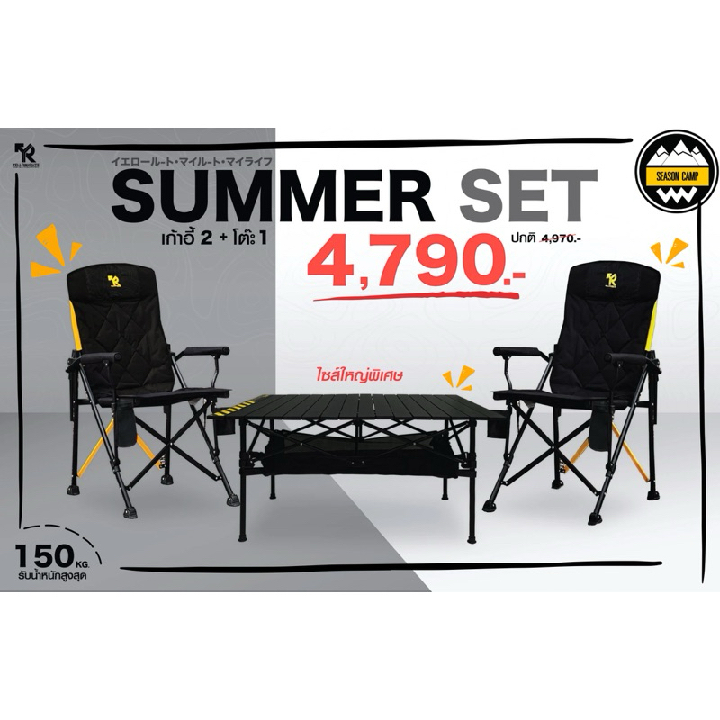 โปรโมชั่น Yellow route เก้าอี้รุ่น Sloth Bear Chair ได้เก้าอี้ 2 ตัว +โต๊ะรุ่น zebra Table ได้โต๊ะ 1 ตัว /แถมฟรีกระเป๋า – โปรปัง