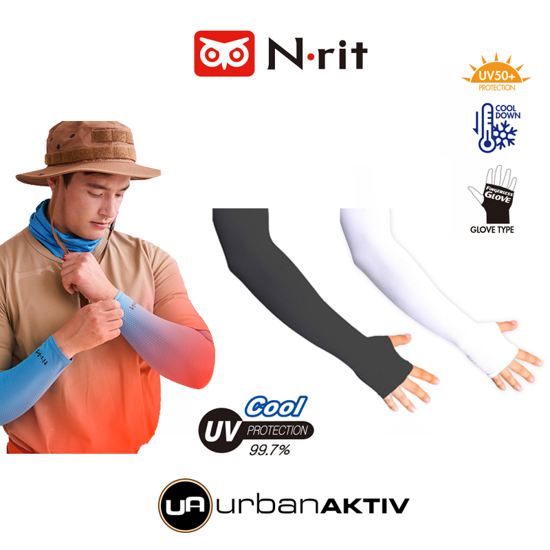 N-rit Tube-9 Coolet Glove A ปลอกแขนเย็นแบบคลุมถึงมือ กันแดด/UV