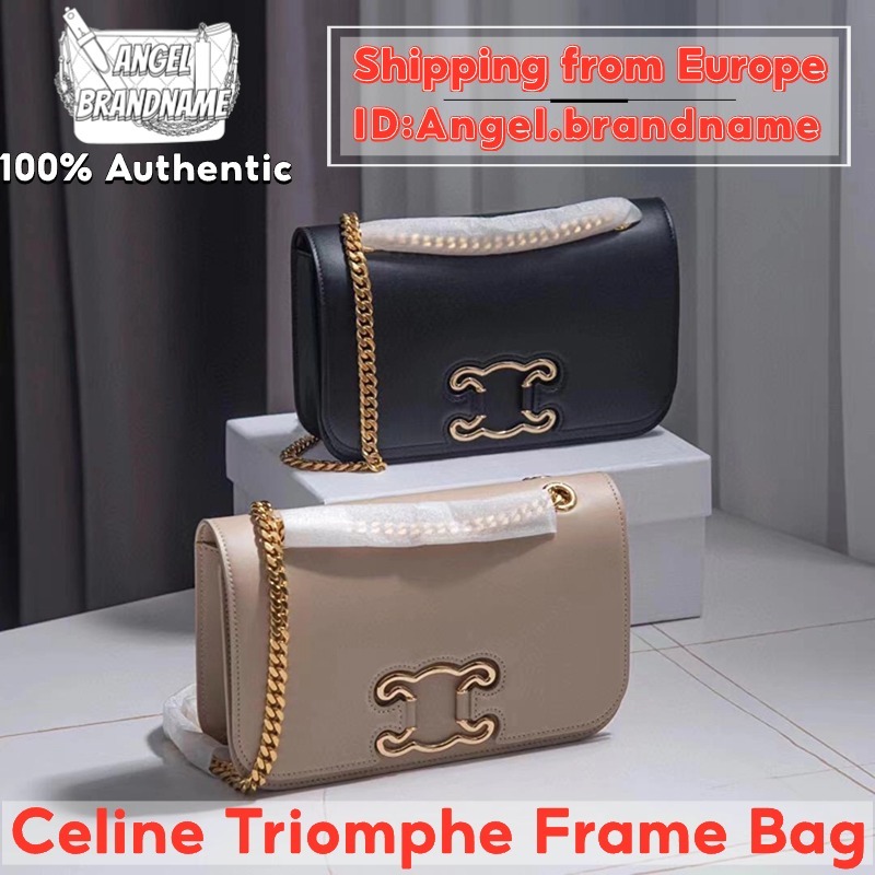 👜เซลีน CELINE Triomphe Frame Bag กระเป๋า สุภาพสตรี/กระเป๋าสะพายไหล่