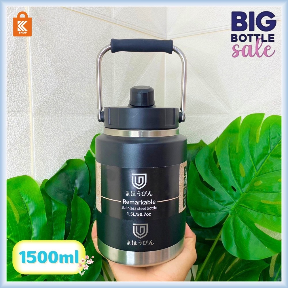 กระติกน้ำ เก็บอุณหภูมิ เก็บความเย็น กระติกใส่น้ำแข็ง กระบอกน้ำเก็บความเย็น 1500ML 50.7 oz - รูปที่ 6