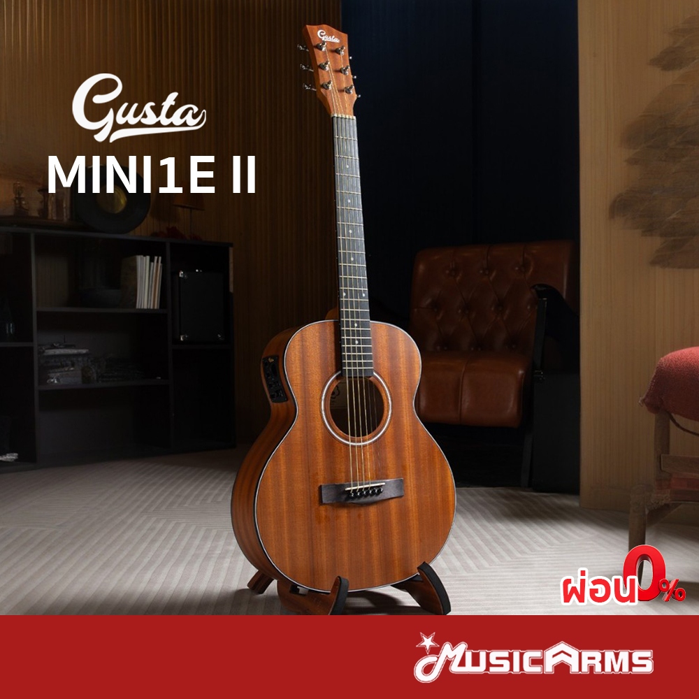 Gusta mini1E II กีต้าร์โปร่งไฟฟ้า Music Arms