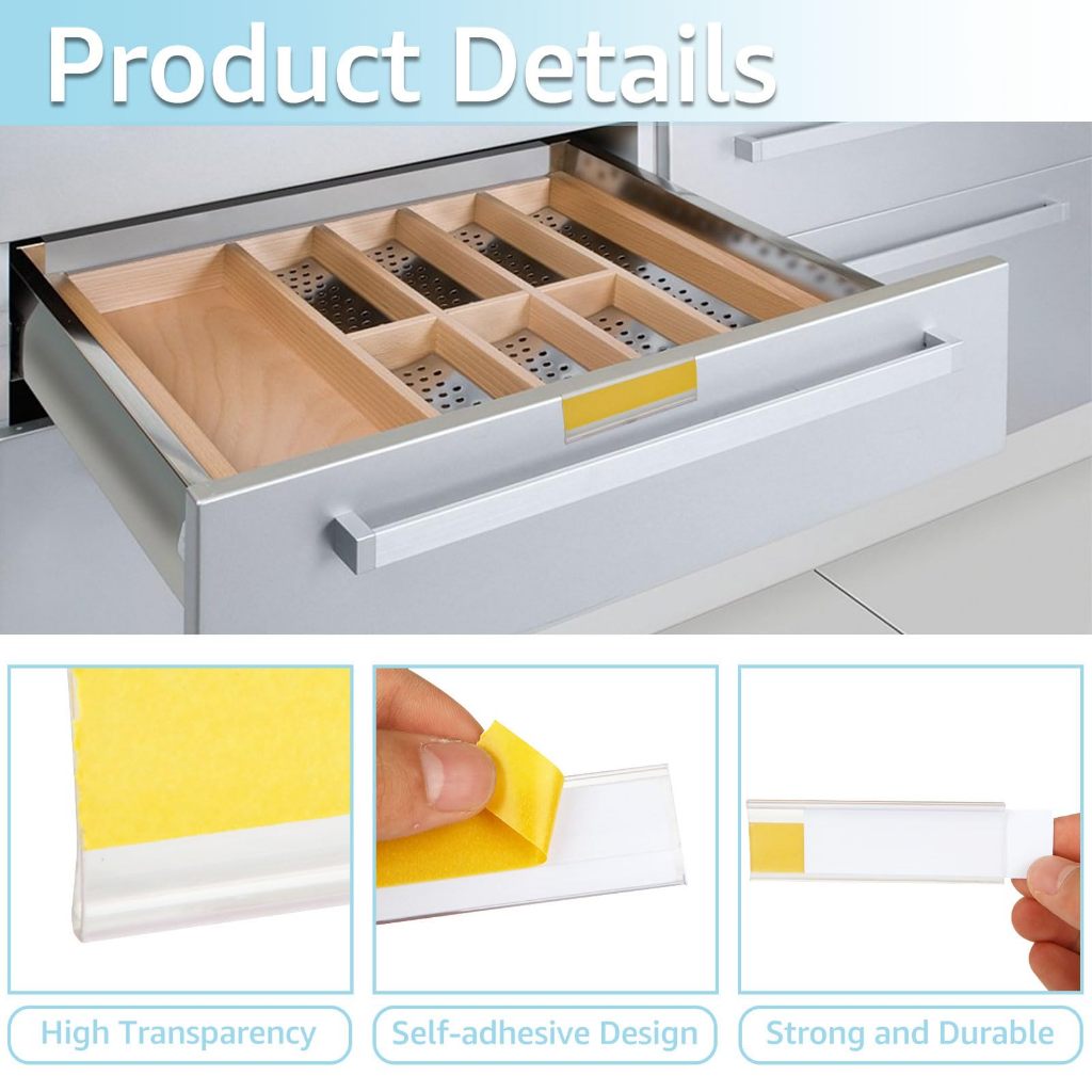 10 ชิ้น ป้ายราคาพลาสติก เทปและกาว ป้ายราคาพลาสติกสำหรับใส่ราคา ด้านหลังเป็นแถบกาว ขนาด - รูปที่ 7