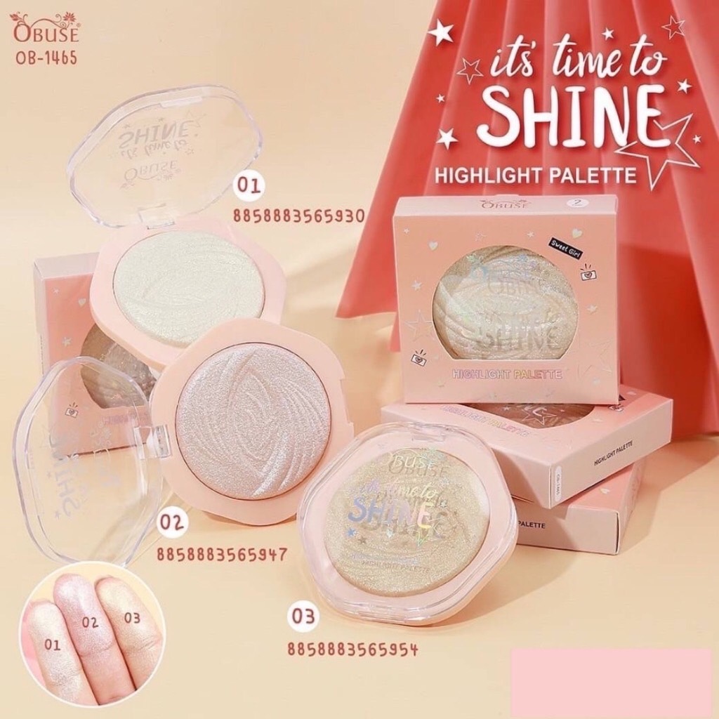 โอบิวซ์ ไฮไลท์ Obuse It's Time To Shine Highlight Palette 12g