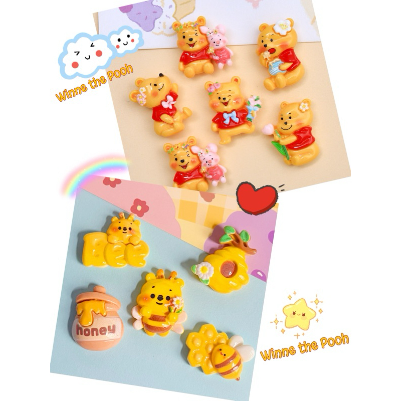 สวัสดีค่ะDiyลายหมีผึ้งใช้ตกแต่งขวดยาหอมรองเท้าและอื่นๆสินค้าพร้อมส่ง🇹🇭