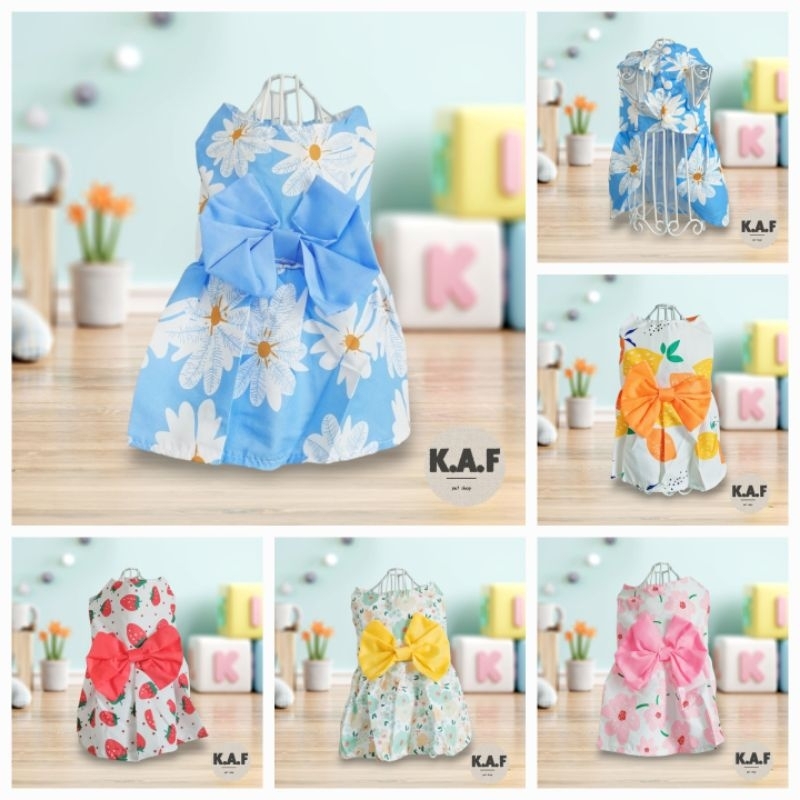 (G02)เสื้อสุนัข - แมว กระโปรงสไตล์คุณหนู (*พร้อมส่งจากไทย!!*) เดรสสัตว์เลี้ยง สีสันสดใส เนื้อผ้าดีมาก สินค้าสวยตรงปก
