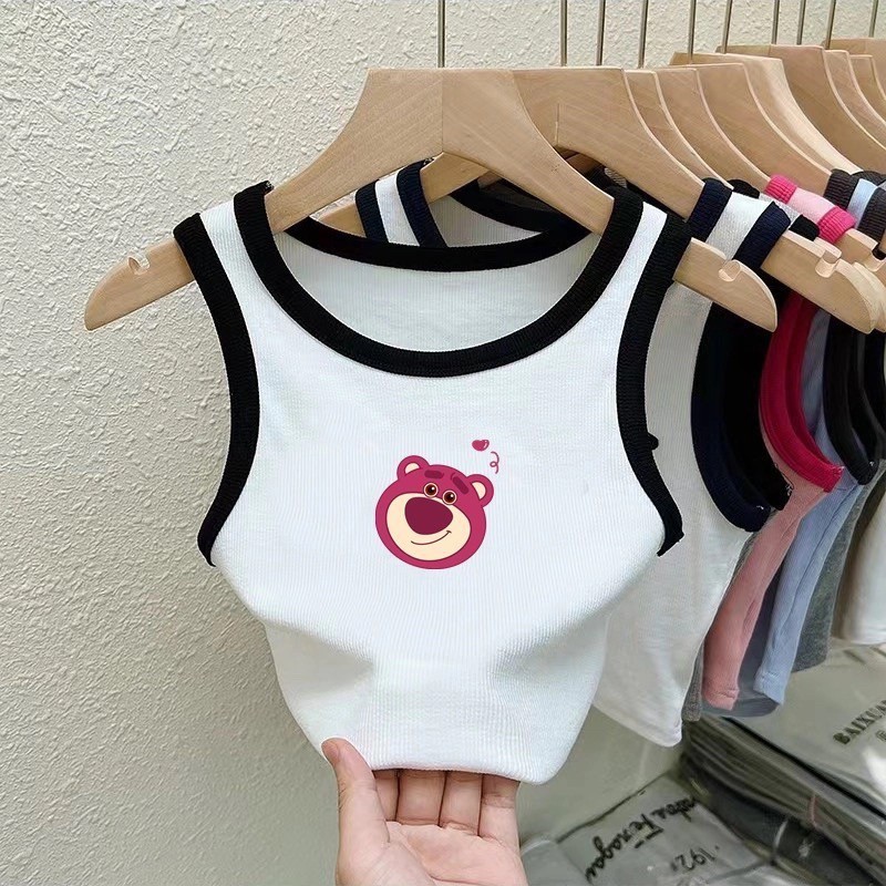 เสื้อกล้าม หมี lotso ลูกชาย ลูกสาว ใส่ได้ No.174