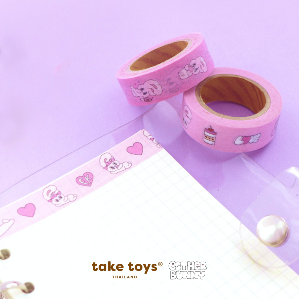 Esther Bunny Masking Tape - เทปตกแต่งสุดน่ารัก ลายลิขสิทธิ์เอสเธอร์บันนี่