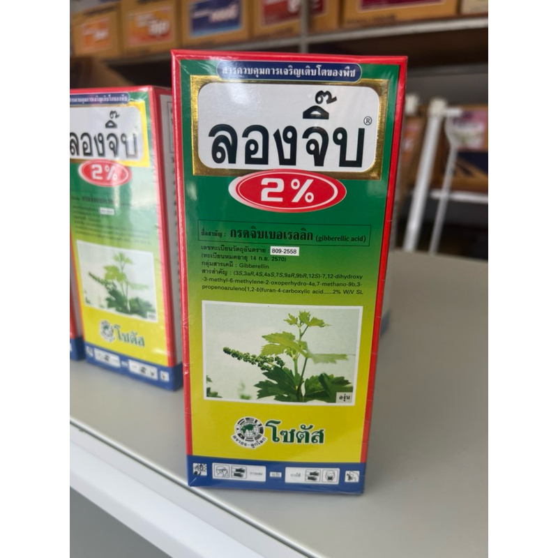 กรดจิบเบอเรลลิก 2% ลองจิ๊บ โซตัส ขนาด 500 มิลิลิตร กระตุ้นการเติบโตของพืช ช่วยยืดช่อ ยืดฝัก ยืดผล