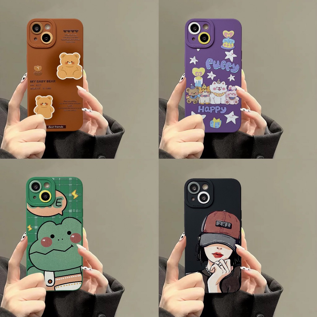 เคสซิลิโคน เคสนิ่มสกรีนลายการ์ตูน 7ลาย สำหรับรุ่น OPPO A15 A16 A17 A18 A57 A54 A58 A53 A5S A12 A77S A15S RENO11 RENO10