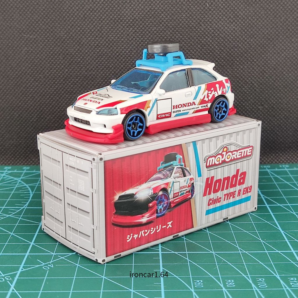 โมเดลรถ majorette Honda civic Type R EK9 สีขาว พร้อมชุดแต่ง หายาก