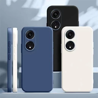 เคสโทรศัพท์ซิลิโคนขอบตรงแบบนุ่ม สำหรับ Oppo A79 A98 A18 A38 A58 A78 A17 A17K A5Pro A3Pro A3X A3 กันกล้อง เคสกันกระแทก