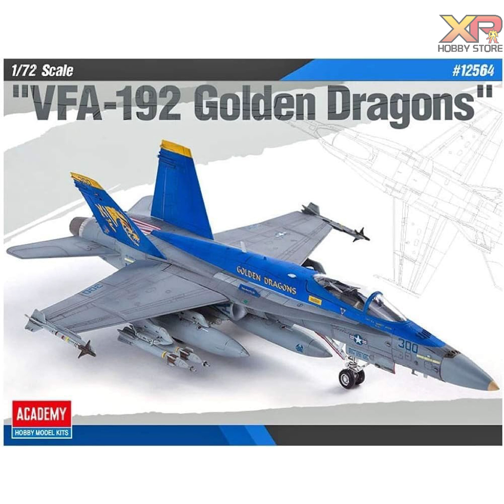 [Academy Model] 1/72: USN F/A-18C "VFA-192 GOLDEN DRAGONS" (AC 12564)