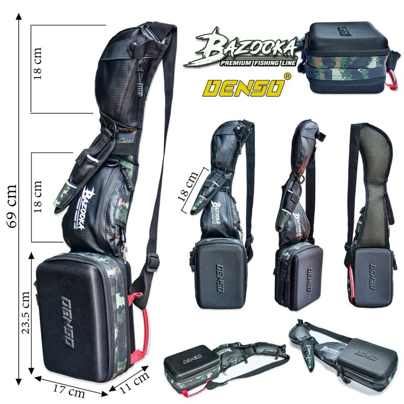 กระเป๋าใส่อุปกรณ์ตีเหยื่อปลอม Bazooka แถมกล่องใส่เหยื่อปลอม2ใบ