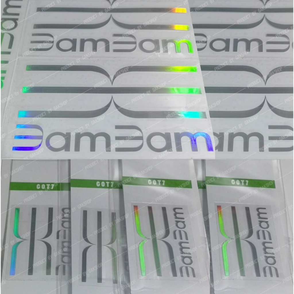 สติ๊กเกอร์โฮโลแกรม Logo BAMBAM Got7 มีขนาดเล็กกับขนาดใหญ่ค่ะ ติดได้ทุกพื้นผิวเรียบ