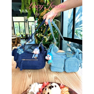 🔥พร้อมส่ง งานสั่งตัด🔥📌ใช้โค้ดโคตรคุ้ม📌 กระเป๋า Minnie กระเป๋ายีนส์ แฟชั่น คอสบอดี สาย 2 เส้น งานสั่งตัด คุณภาพดี