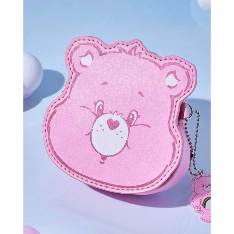[พร้อมส่ง] Carebears ของแท้ กระเป๋าใส่เหรียญ ใส่เงิน กระเป๋าสตางค์ แคร์แบร์ **แถมฟรี พวงกุญแจอะคริลิคแคร์แบร์** สีชมพู
