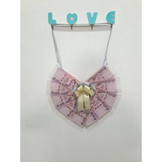 พวงมาลัยเงินหัวใจ ใส่ได้ 10 ใบ ของขวัญวันวาเลนไทน์ ของขวัญวั…