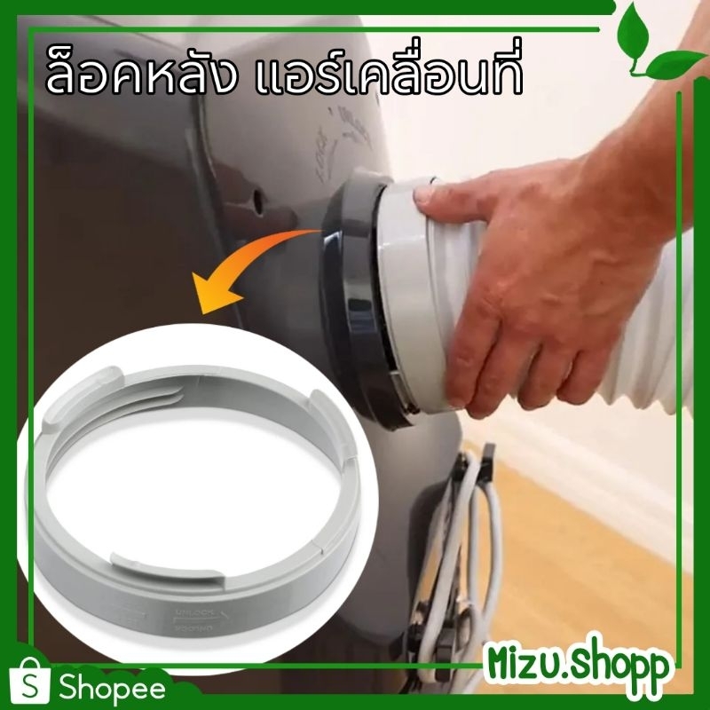 พร้อมส่ง อินเตอร์เฟซกลม อะไหล่แอร์เคลื่อนที่ 6 นิ้ว ล็อคหลังเครื่อง ทรงกลม ข้อต่อแอร์